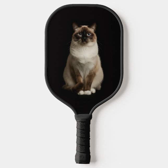 Black 4 Luxe Pickleball Paddle, Birmanese Cat Pickleball Paddle (Back)