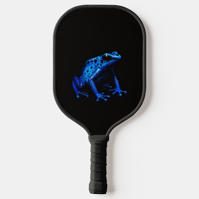Black 4 Luxe Pickleball Paddle, Blue Frog Pickleball Paddle (Back)