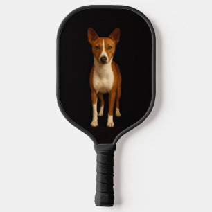 Black 4 Luxe Pickleball Paddle, Classy Basenji Dog Pickleball Paddle