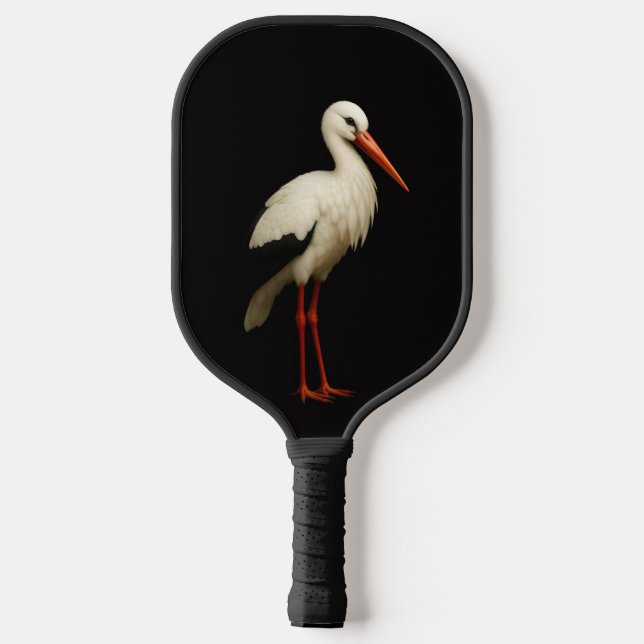 Black 4 Luxe Pickleball Paddle, Graceful Stork Paddle (Back)
