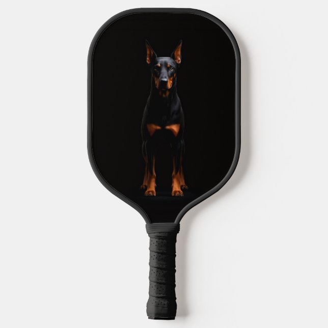 Black 4 Luxe Pickleball Paddle, Guardian Doberman Pickleball Paddle (Back)