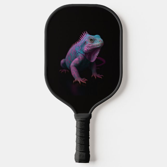 Black 4 Luxe Pickleball Paddle, Pink Iguana Pickleball Paddle (Back)