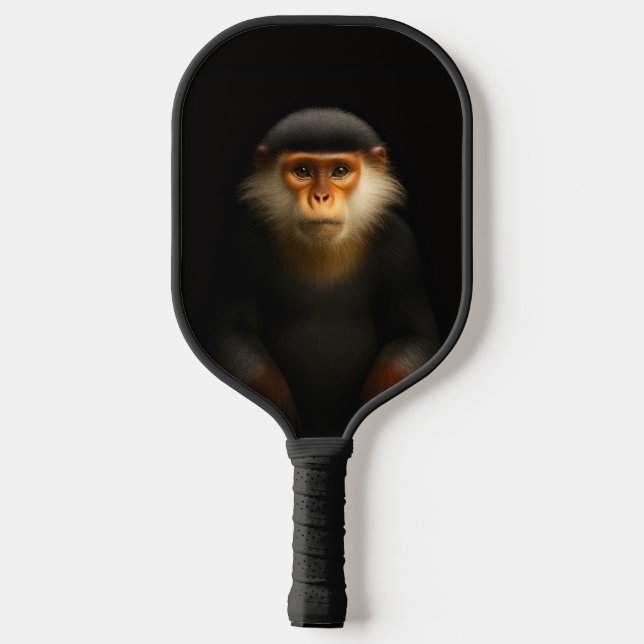 Black 4 Luxe Pickleball Paddle, Red Douc Langur Paddle (Back)