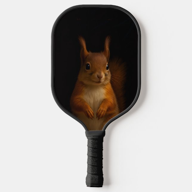 Black 4 Luxe Pickleball Paddle, Red Squirrel Paddle (Back)