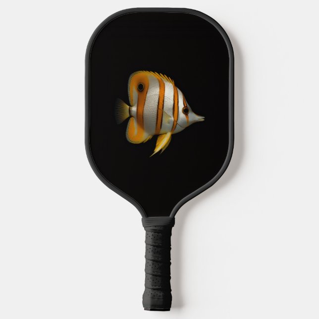 Black 4 Luxe Pickleball Paddle, Reef Butterflyfish Pickleball Paddle (Back)