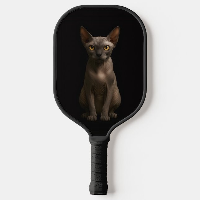 Black 4 Luxe Pickleball Paddle, Sphynx Cat Paddle (Back)