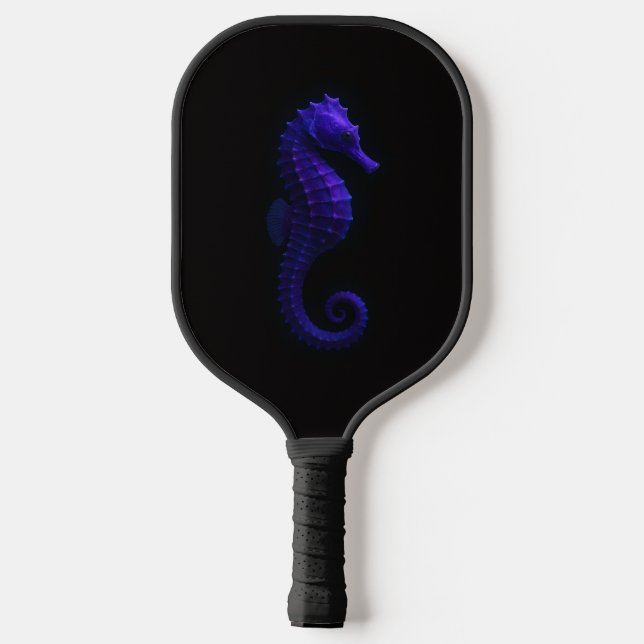 Black 4 Luxe Pickleball Paddle, Violet Seahorse Paddle (Back)