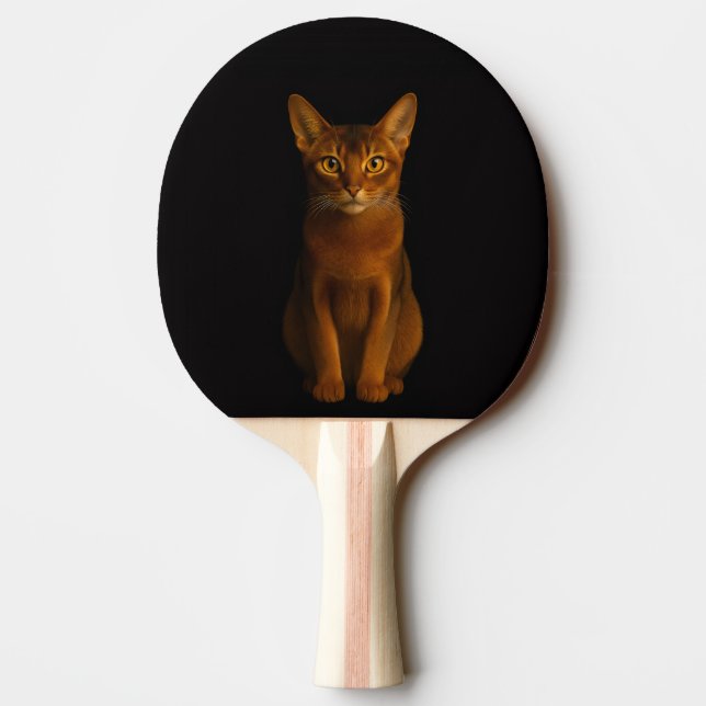 Black 4 Luxe ping pong paddle, Abyssinian Beauty Paddle (Back)