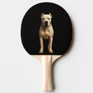 Black 4 Luxe ping pong paddle, Bold Dogo Argentino Paddle