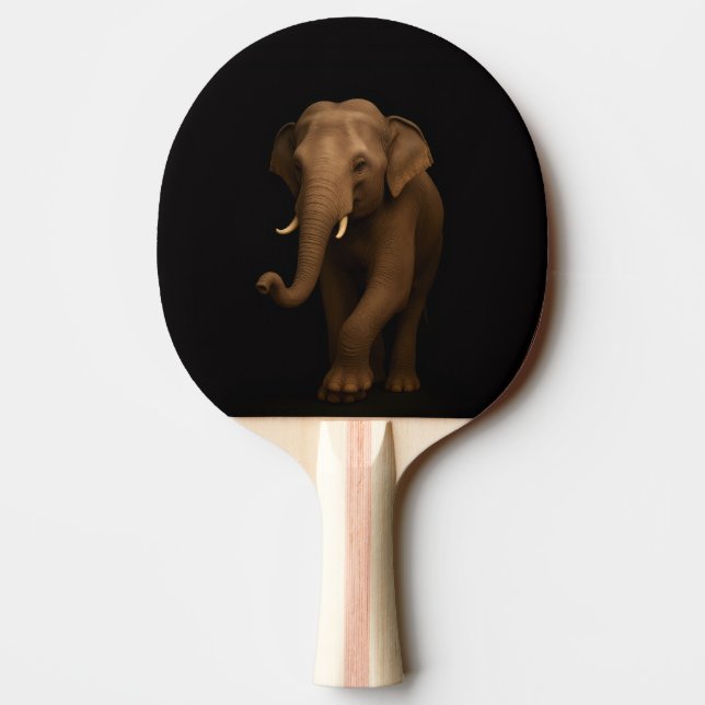 Black 4 Luxe ping pong paddle, Indian Elephant Paddle (Back)