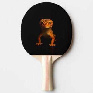 Black 4 Luxe ping pong paddle, Leopard Gecko Paddle
