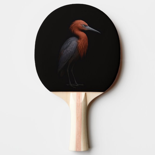 Black 4 Luxe ping pong paddle, Reddish Egret Paddle (Back)