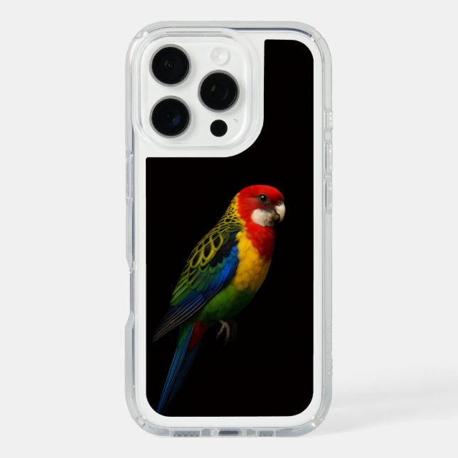 Black 4 Luxe Presidio case, Eastern Rosella Speck iPhone Case (Front)