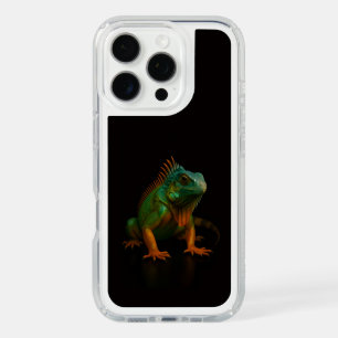 Black 4 Luxe Presidio case, Green Iguana iPhone 16 Pro Case