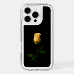Black 4 Luxe Presidio case, Sunlit Yellow Rose iPhone 16 Pro Case