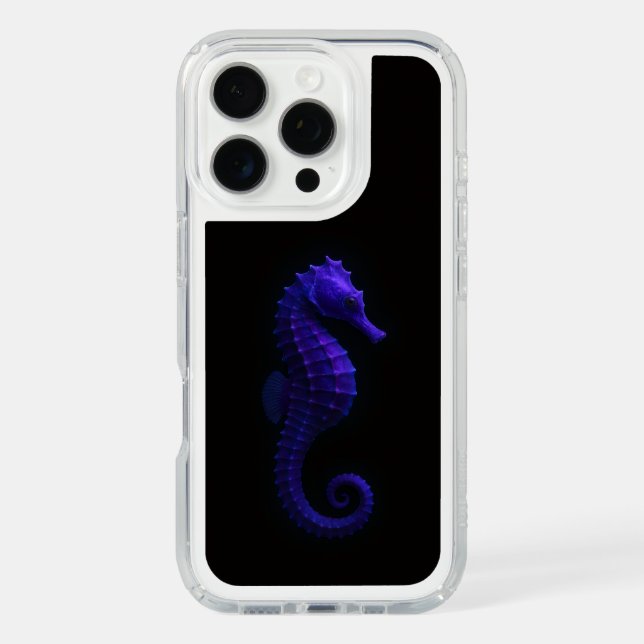 Black 4 Luxe Presidio case, Violet Seahorse Speck iPhone Case (Front)