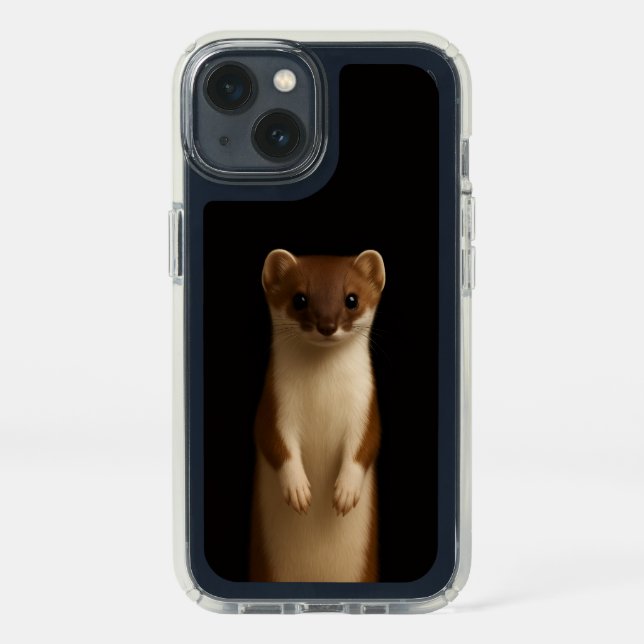 Black 4 Luxe Presidio iPhone 13, Elegant Weasel Speck iPhone 13 Case (Front)