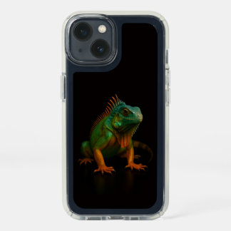 Black 4 Luxe Presidio iPhone 13, Green Iguana Speck iPhone 13 Case