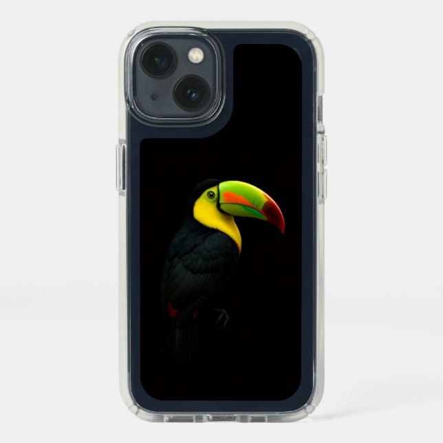 Black 4 Luxe Presidio iPhone 13, Keel Billed Tucan Speck iPhone 13 Case (Front)