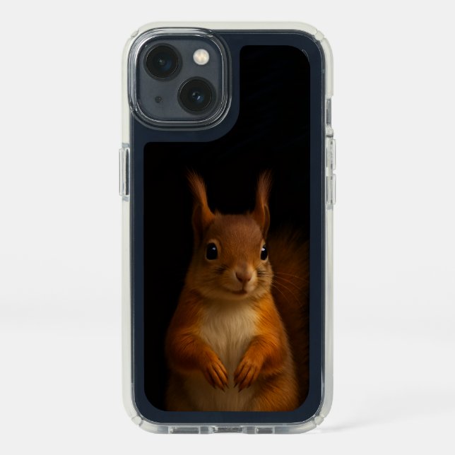 Black 4 Luxe Presidio iPhone 13, Red Squirrel Speck iPhone 13 Case (Front)
