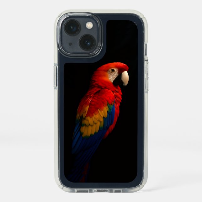 Black 4 Luxe Presidio iPhone 13, Scarlet Parrot Speck iPhone 13 Case (Front)