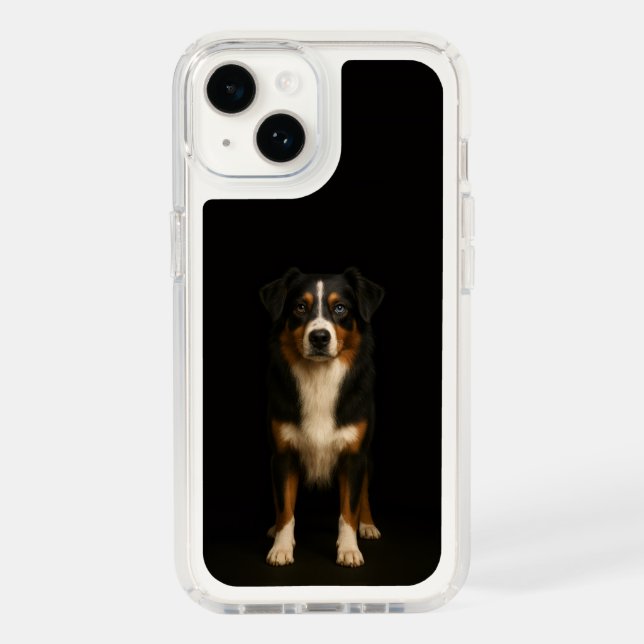 Black 4 Luxe Presidio iPhone 14 Aussie Shepherd  Speck iPhone Case (Front)