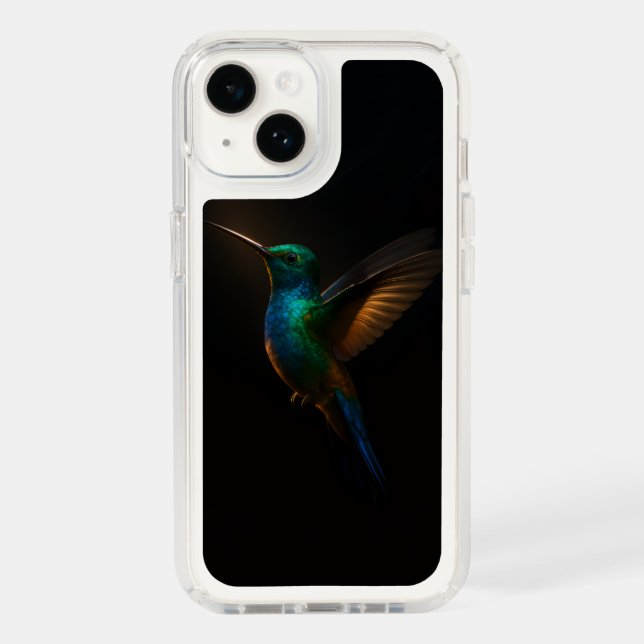 Black 4 Luxe Presidio iPhone 14, Flying Bird Speck iPhone Case (Front)