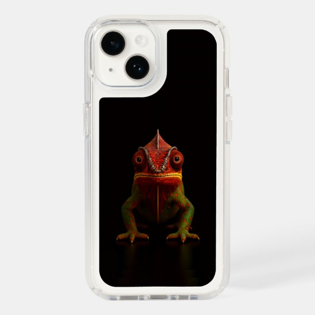 Black 4 Luxe Presidio iPhone 14, Panther Chameleon Speck iPhone Case (Front)