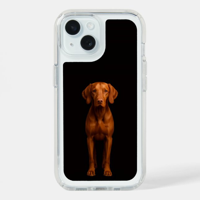 Black 4 Luxe Presidio iPhone 15 Agile Vizsla Dog Speck iPhone Case (Front (Blue))