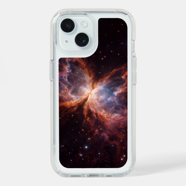 Black 4 Luxe Presidio iPhone 15 Butterfly Nebula Speck iPhone Case (Front (Blue))