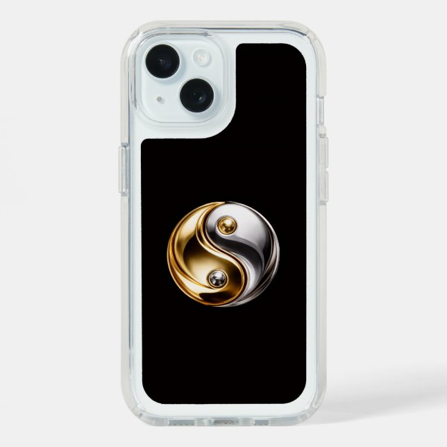 Black 4 Luxe Presidio iPhone 15 Harmony Yin Yang Speck iPhone Case (Front (Blue))