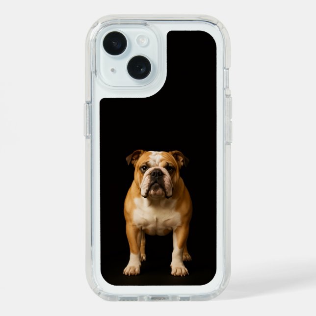 Black 4 Luxe Presidio iPhone 15 Stamina Bulldog Speck iPhone Case (Front (Blue))