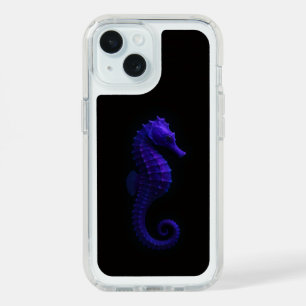 Black 4 Luxe Presidio iPhone 15, Violet Seahorse iPhone 15 Case