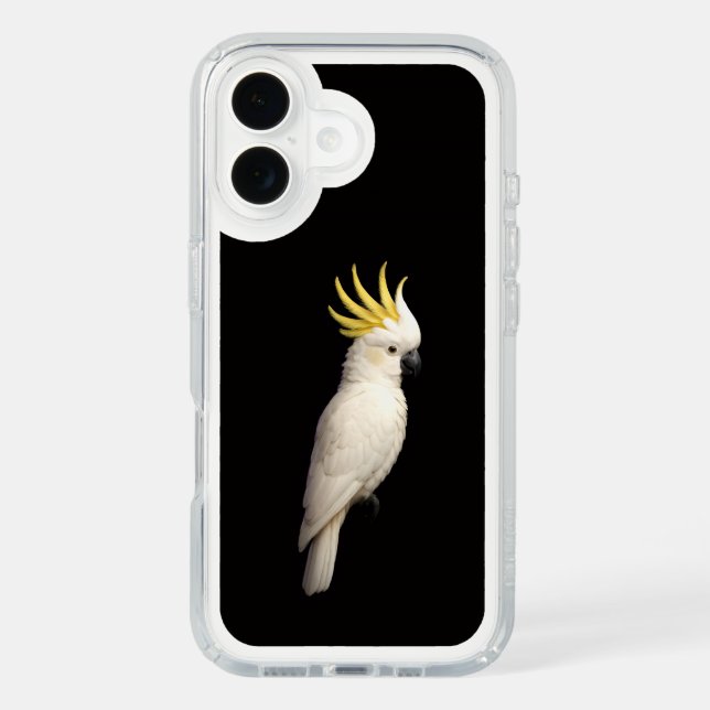 Black 4 Luxe Presidio iPhone 16, Crested Cockatoo Speck iPhone Case (Front)