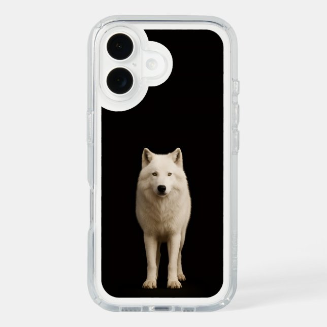 Black 4 Luxe Presidio iPhone 16 Ivory Arctic Wolf Speck iPhone Case (Front)