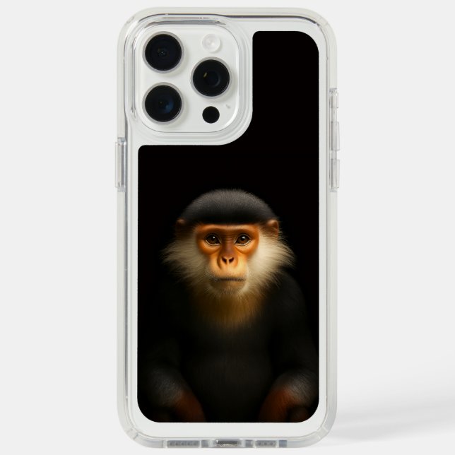 Black 4 Luxe, Red Douc Langur Speck iPhone Case (Front (White Titanium))