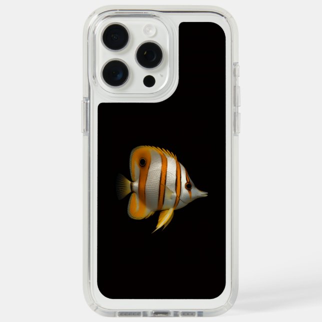 Black 4 Luxe, Reef Butterflyfish Speck iPhone Case (Front (White Titanium))