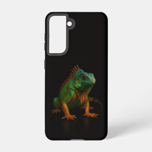 Black 4 Luxe Samsung Galaxy S21, Green Iguana S21 Case