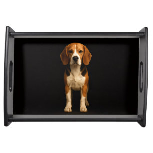 Black 4 Luxe serving tray, Kind Beagle Tray