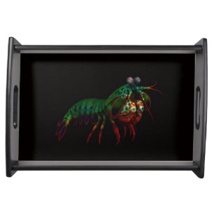 Black 4 Luxe serving tray, Mantis Shrimp Tray