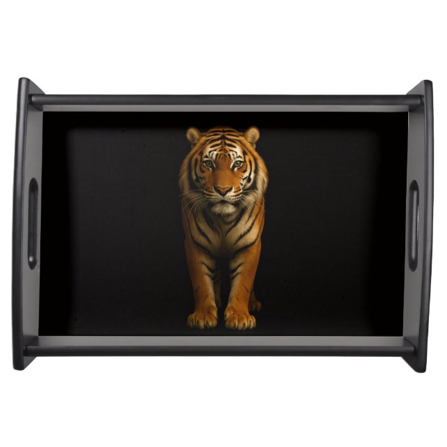 Black 4 Luxe serving tray, Noble Tiger Tray (Front)