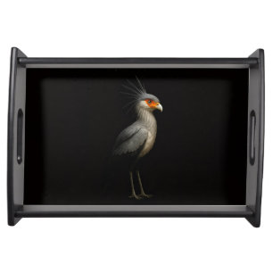 Black 4 Luxe serving tray, Secretary Bird Tray