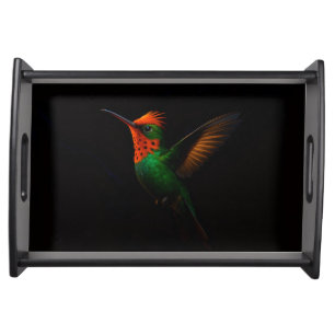 Black 4 Luxe serving tray, Tufted Coquette Tray