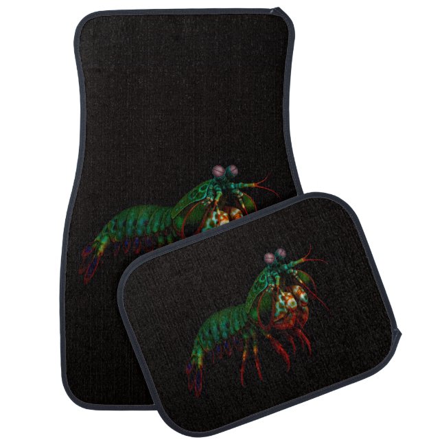 Black 4 Luxe Set of car mats, Mantis Shrimp Car Floor Mat (Set)