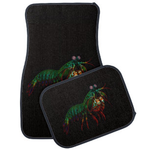 Black 4 Luxe Set of car mats, Mantis Shrimp Floor Mat