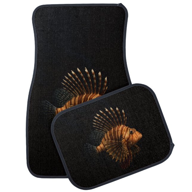 Black 4 Luxe Set of car mats, Red Lionfish Car Floor Mat (Set)