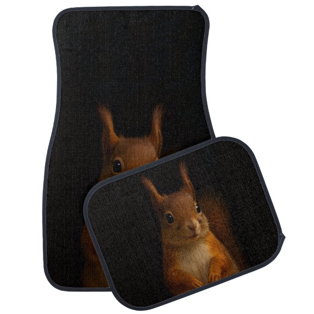 Black 4 Luxe Set of car mats, Red Squirrel Car Floor Mat (Set)