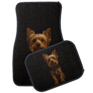 Black 4 Luxe Set of car mats, Yorkshire Terrier Car Floor Mat
