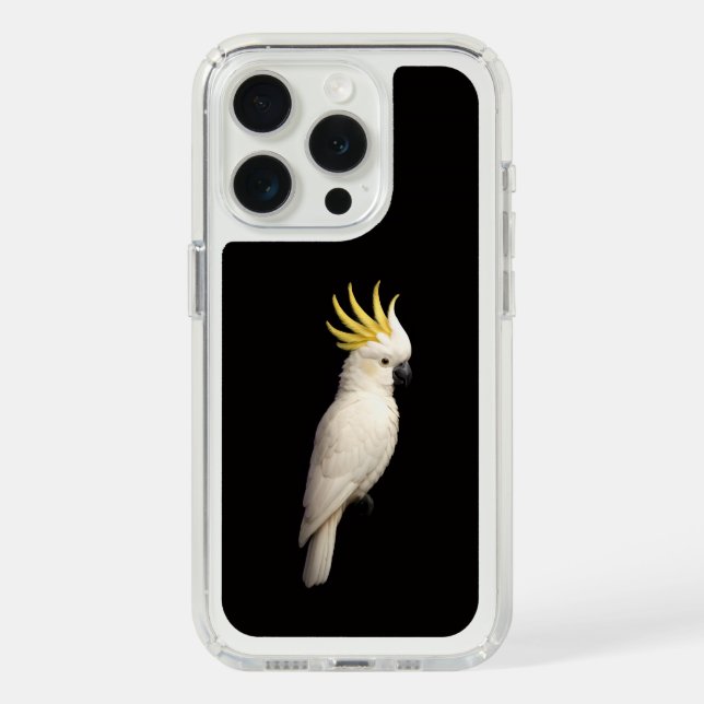 Black 4 Luxe, Sulphur Crested Cockatoo Speck iPhone Case (Front (White Titanium))