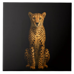 Black 4 Luxe Tile with Sleek Cheetah